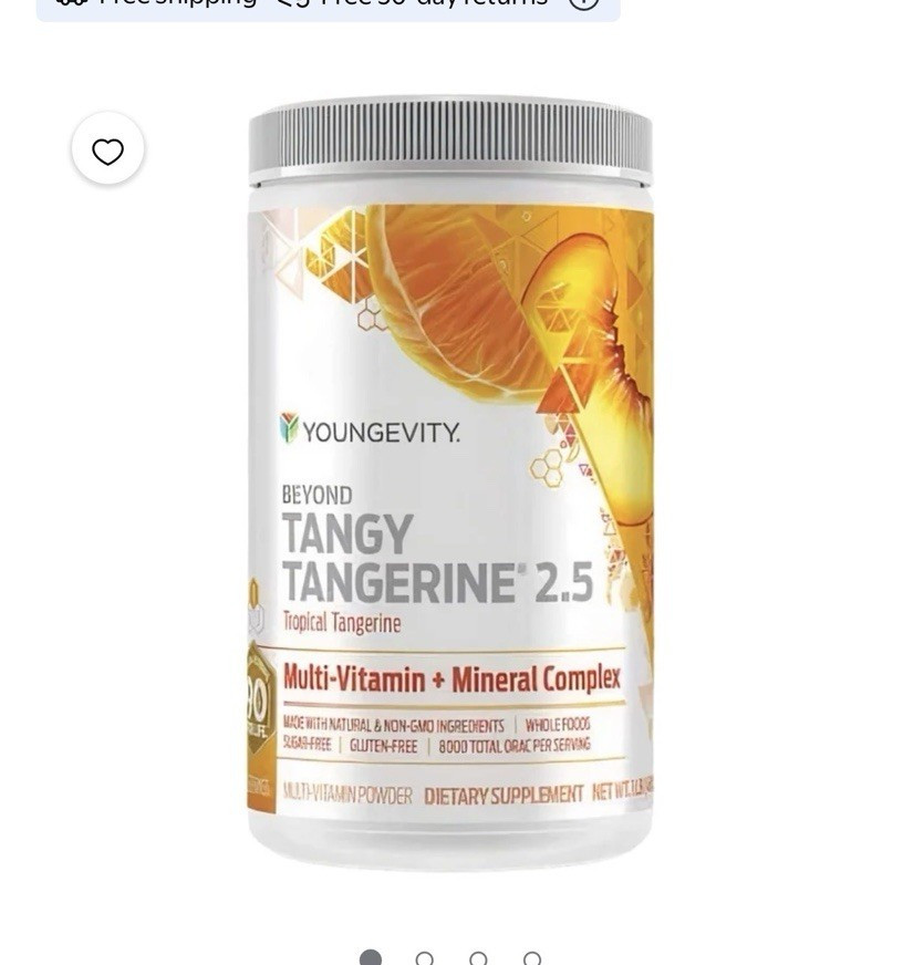 Youngevity Beyond Tangy Tangerine 2.5 Tropical Tangerine Powder 30 Servings