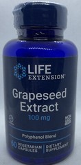 Life Extension Grapeseed Extract [Polyphenol Blend] 100mg, 60 veg capsules