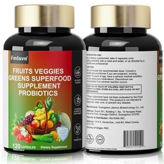 Organic Greens Superfood Tablets 2 PACKS – Greens, Fruits & Veggies + Probiotics