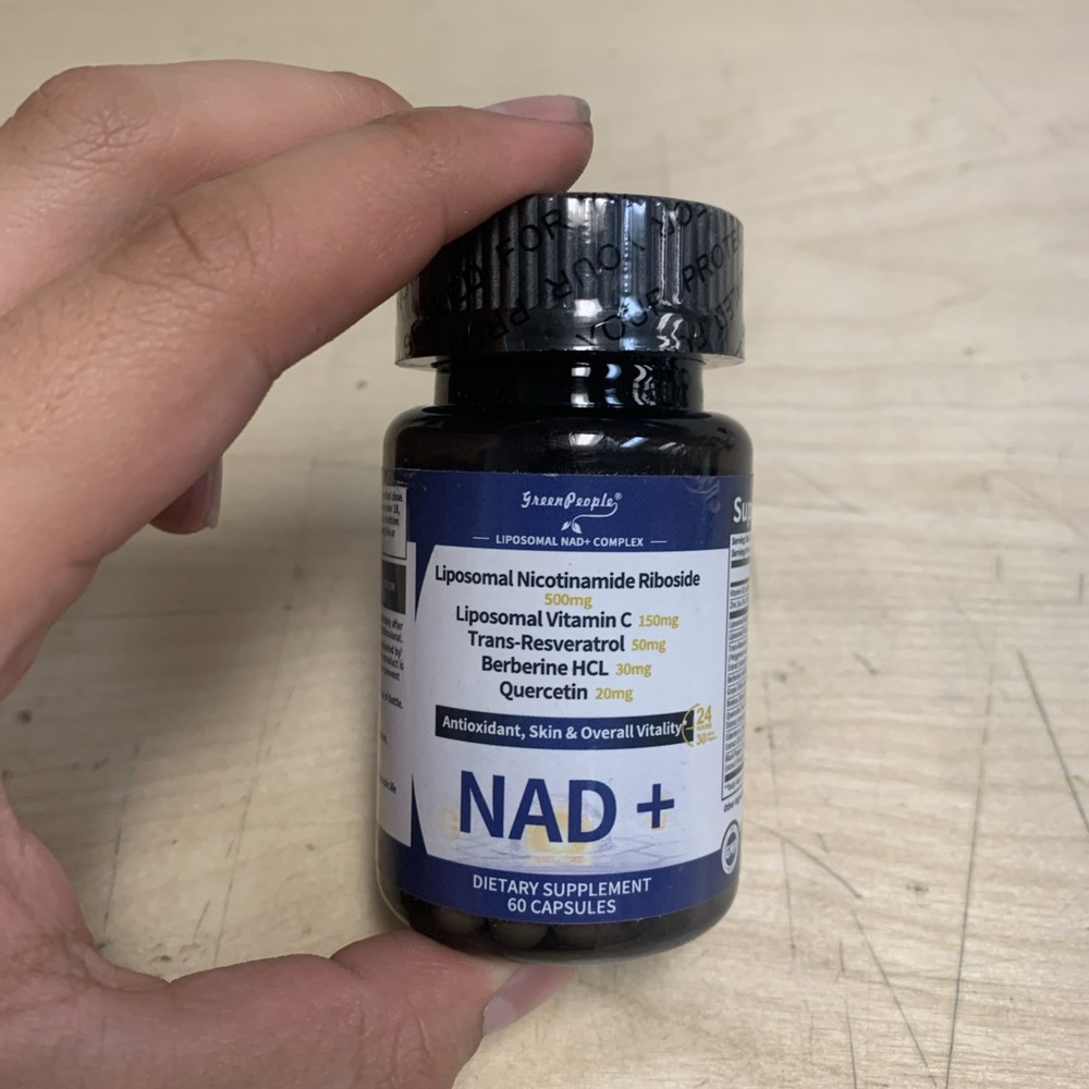 Green People Liposomal NAD+ Supplement Nicotinamide Riboside Vitamin C, 60ct