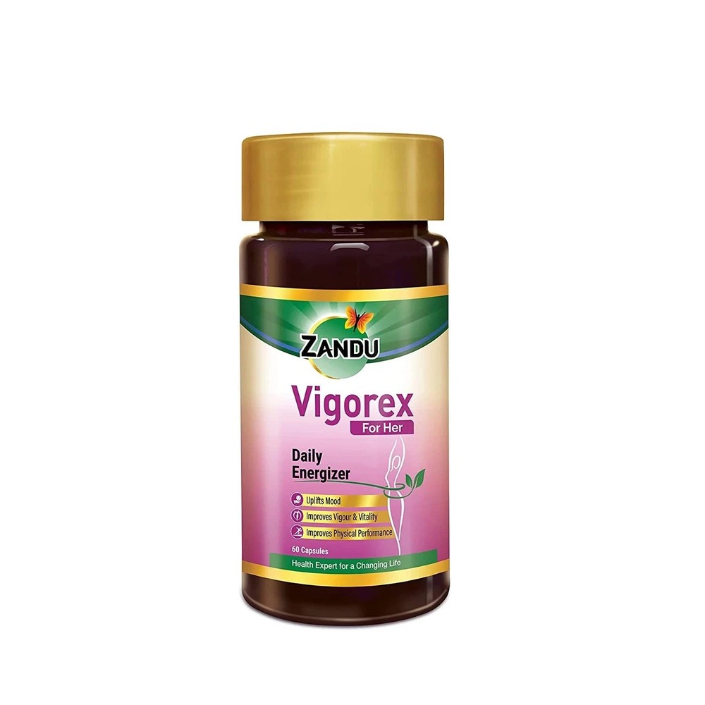 Zandu Vigorex For Her 60 Capsules Natural Daily Energizer & Vitality-FREE SHIP
