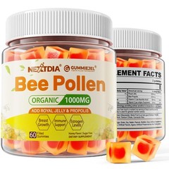 Nextdia Bee Pollen Organic 1000mg w/ Propolis Royal Jelly Energy Immune 1 Pack