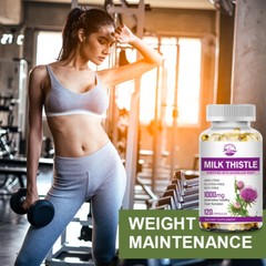 Organic Vitamin Milk Thistle Extract 120 Capsules Extra Strength Liver Cleanse