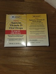 Lannett Infants Aqueous Vitamin D Oral Drops Dietary Supplement 10mcg/mL 50 mL