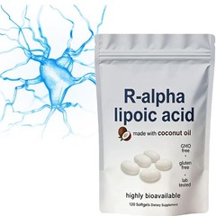 R-alpha Lipoic Acid 600mg , 120 Softgels, Antioxidant Support