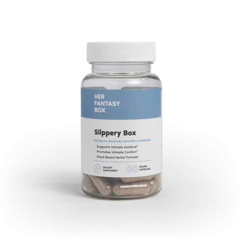 | Slippery Box | Fast-Acting Slippery Elm Capsules for Feminine Wellness & In…