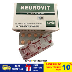 HOVID NEUROVIT VITAMIN B1 B6 B12 100’s For Nerves Function FREE SHIPPING
