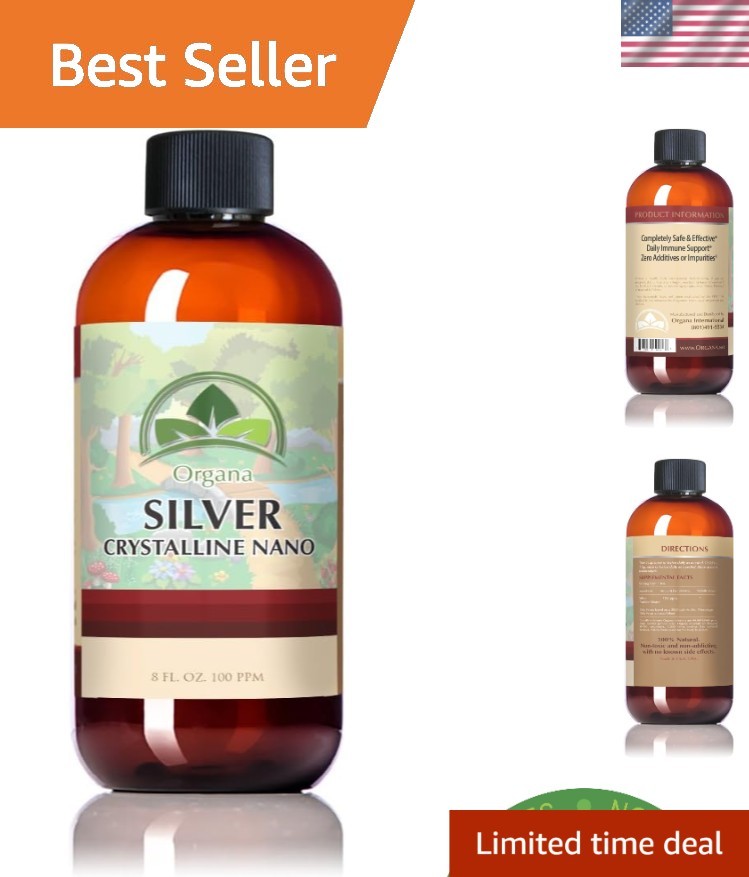 8 oz Organa Colloidal Silver – Immune Support with No Additives, Made in USA