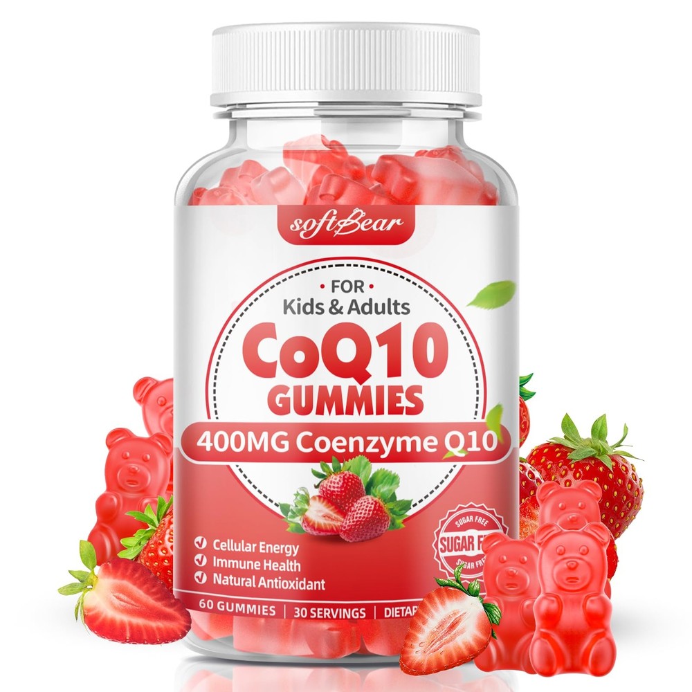 CoQ10 Gummies 400mg Coenzyme Q10 Supplement for Adults, High Absorption coq10…