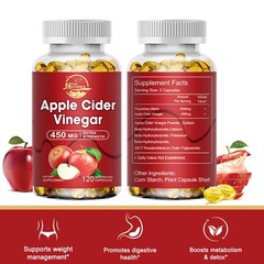 ACV Apple Cider Vinegar With Mother 120Capsules For Weight Loss Fat Burner Detox