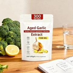 1 PACK Elare Aged Garlic Extract, 300 Softgels, 7500mg Odorless | Heart & Immune