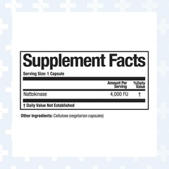 Nattovena Pure Nattokinase Supplement – Double Strength 4,000 FUs – 180 Capsules