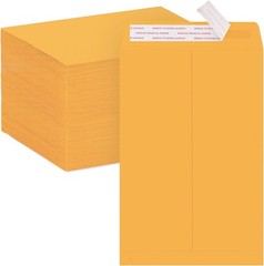 ACSTEP 100Pack Manilla Envelopes 6 x 9 Brown Kraft Catalog 6X9 100 PCS,