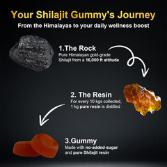 vitadrive Himalayan Shilajit Gummies for Men & Women, Gluten-Free, 60 Gummies