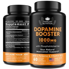 TWINLEAF NUTRITION Dopamine Brain Support 60 Count (Pack of 1), White