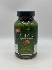 Irwin Naturals Anti-Gas Digestive Enzymes, 45 Liquid Soft-Gels Jan/2027, SEALED