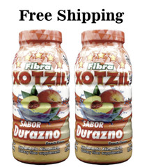 2 Pack XOTZIL Fiber Peach 1.6 oz/Fibra Durazno Flavor 620g