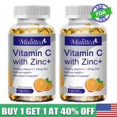 Vitamin C With Zinc Vitamin C 1000mg And Zinc 20mg for Immune Support Men&Women