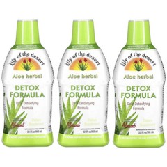 Lily of the Desert Aloe Herbal Detox Formula 32 fl. oz Each (Pack of 3)