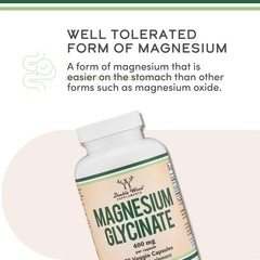 Magnesium Glycinate 400Mg, for Sleep, Muscle, & Heart Support – (Vegan, Third Pa