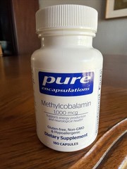 Pure Encapsulations Methylcobalamin 1000 mcg Vitamin B12 180 Capsules EXP 11/26
