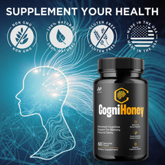 (3 Pack) CogniHoney Advanced Brain Support Supplement Cogni Honey 180 Capsules