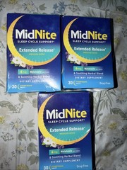 Lot of 3 MidNite Sleep Cycle 6mg Melatonin EXTENDED RELEASE 30 tablets EXP 03/27