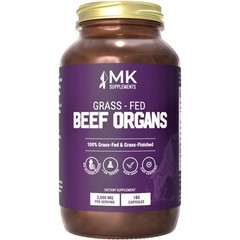 MK Supplements – Grass-Fed Beef Organs 3000 mg 180 Beef Organs Capsules Multi…