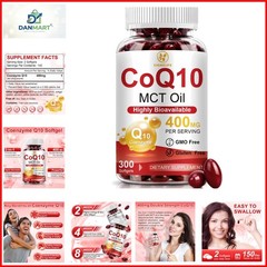 CoQ10 400mg Per Serving, 300 Softgels Extra Strength with MCT Oil | Coenzyme …