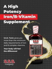 S.S.S. Tonic, Iron and Vitamin B Supplement, High Potency Vitamins, Bottle,10…