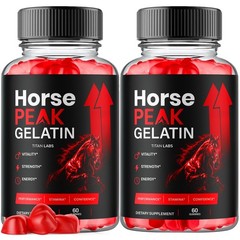 (2 Pack) Horse Peak Gelatin Advanced Male Health Support Supplement 120 Gummies