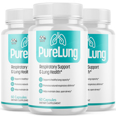 (3 Pack) PureLung Advanced Lung Support Supplement Pure Lung 180 Capsules