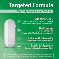 Senior Multivitamin Tablets Gluten Free Energy Support 265 Count