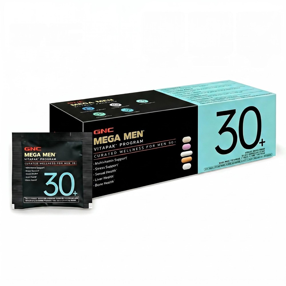 GNC Mega Men Vitapak Program 30+ Daily Vitamins for Men 1-Month Supply