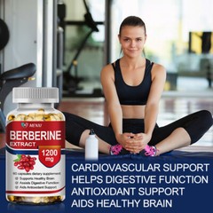 2 Packs Blood Sugar Support Supplement 1200mg Berberine Cinnamon Premium Extract