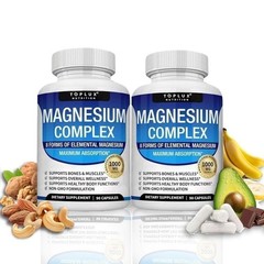 magnesium, Magnesium of 8-element Complex,1000mg Gluten Free Non GMO 90 Capsules
