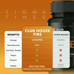 Clubhouse Fire Male Supplement for Advanced Stamina & Virility 60ct | Free Ship