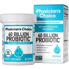 Probiotics 60 Billion CFU – 10 Strains + Organic Prebiotics – Immune, Digesti…