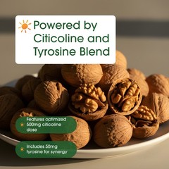 NatureBell Citicoline 500mg 120 Capsules CDP Choline Focus – 60 Servings