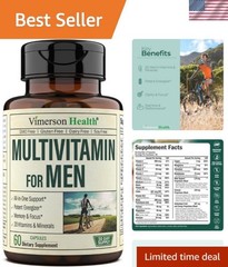 Daily Essential Men’s Multivitamin – 60 Capsules for Energy & Immune Health