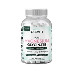 Organics Ocean Pure Magnesium Glycinate With Zinc – Strength Chelated- 90 CT