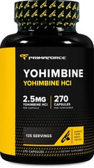 PrimaForce Yohimbine HCl 2.5mg, 270 Capsules – Non GMO, Gluten Free