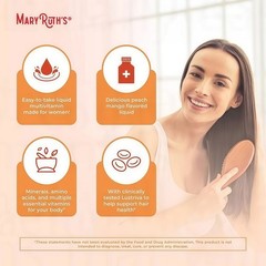 Mary Ruth’s Multivitamin + Hair Growth | 1 Pack | Peach Mango 15.22 oz brand…*