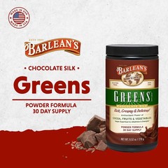 Barlean’s Chocolate Greens Powder, Daily Fruit and Vegetable Superfood Supple…