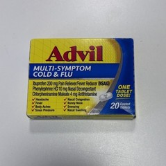 Advil Multi Symptom Cold and Flu With Ibuprofen EXP 02/27