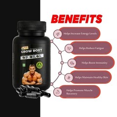 BODY GROW Fast Weight Gain Pills Muscle Gainer WEGHT GAIN 60 CAPSULES MEN USA FS