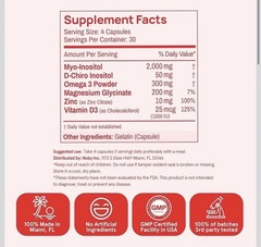 Peach Perfect Inositol Multivitamin, 120 Capsules-+