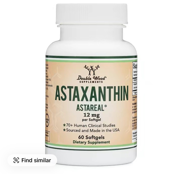 ￼ Astaxanthin | 12 mg | 60 Count | Supports antioxidant defenses, immune health
