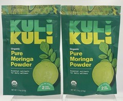 Lot of 2 Kuli Kuli Organic Moringa Leaf Powder Green Smoothie 7.4oz EXP02/2028