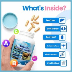 Grass Fed Beef Organ Supplements for Women Liver Kidney Uterus Hormone 120 caps